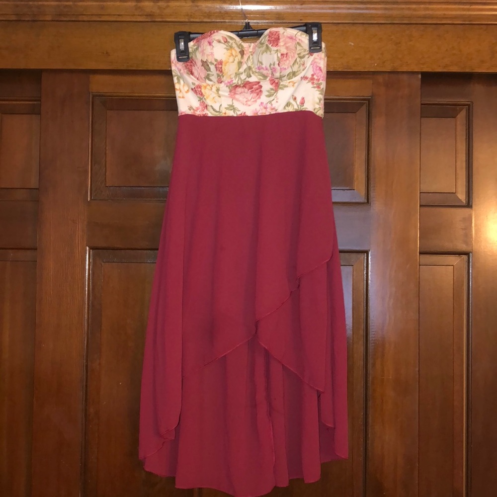 Floral pink dress
